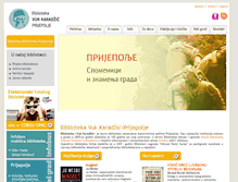 Tablet Screenshot of biblioteka-prijepolje.com